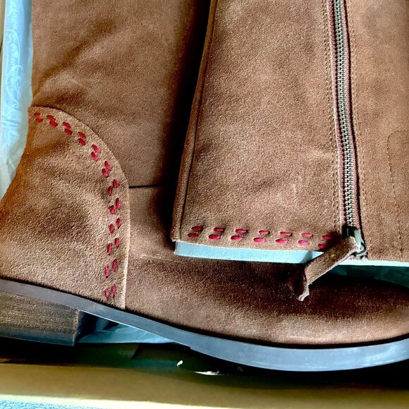 Nine West Suede Vintage America Collection Boots in Cognac, Size 7.5 New in Box - Picture 12 of 12